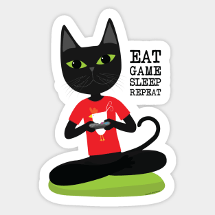 Eat Game Sleep Repeat Sticker